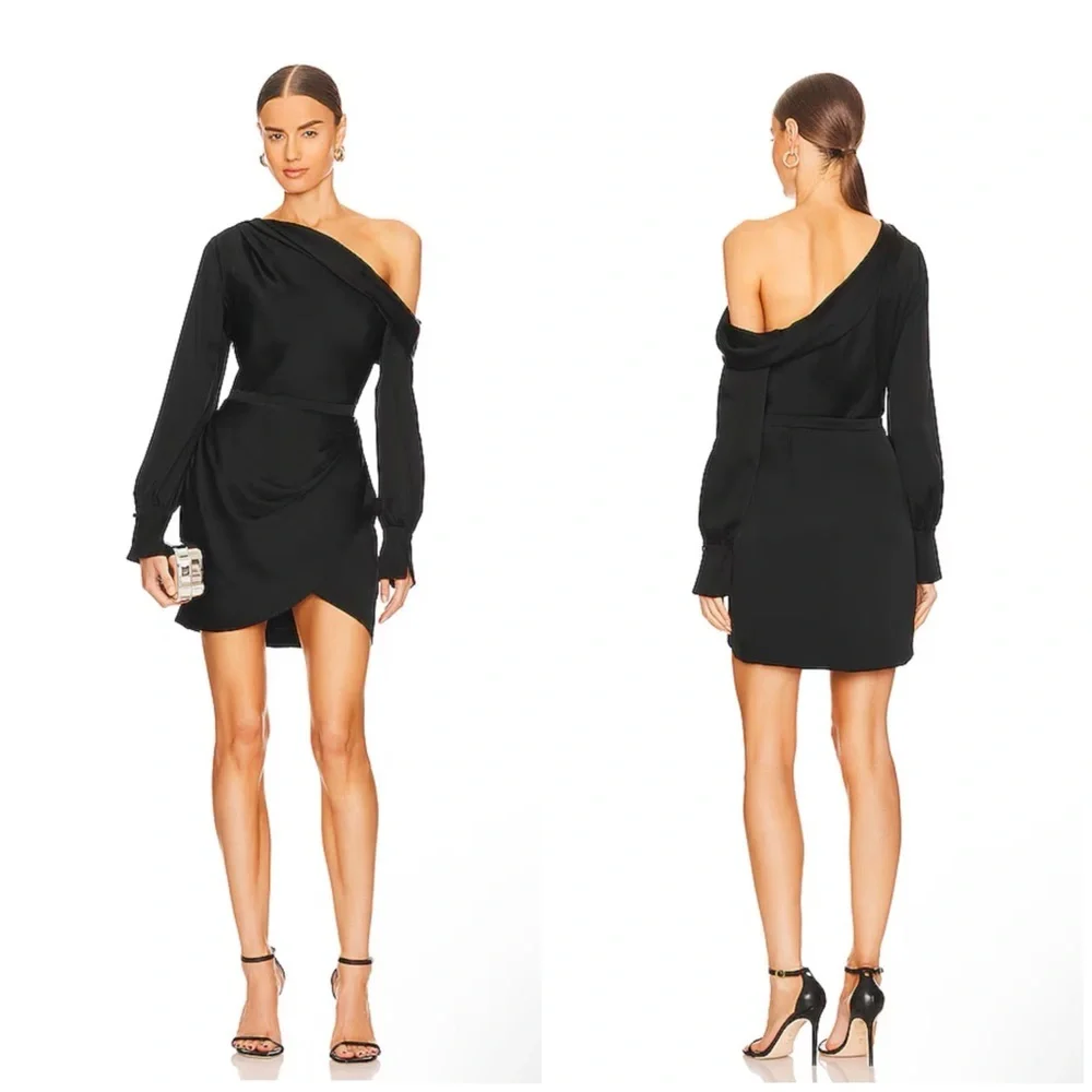 Flaw SIMKHAI Cameron Dress in Black Size 12 - Picture 1 of 14